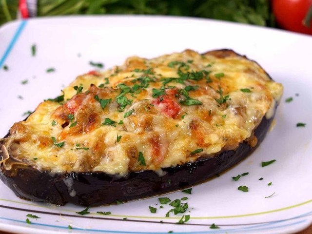 Berenjenas Rellenas de Atún en Freidora de Aire