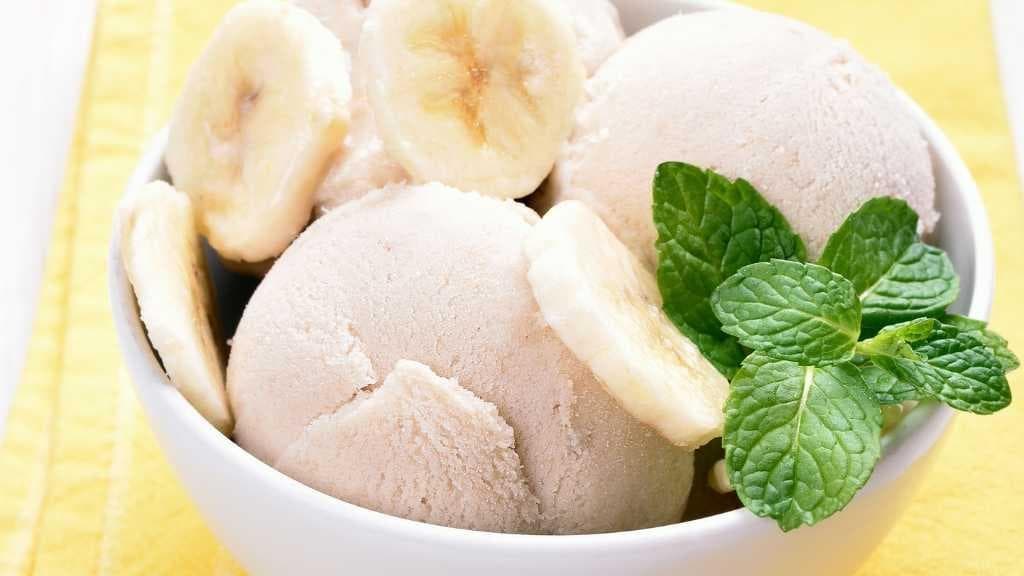 Helados cremosos con base de plátano